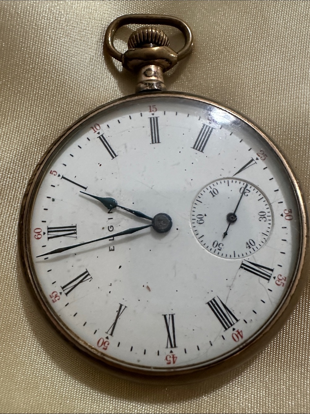 Elgin Men’s Gold-Tone Pocket Watch – White Dial